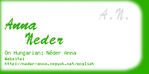 anna neder business card