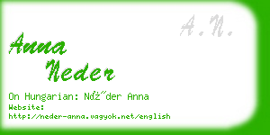 anna neder business card